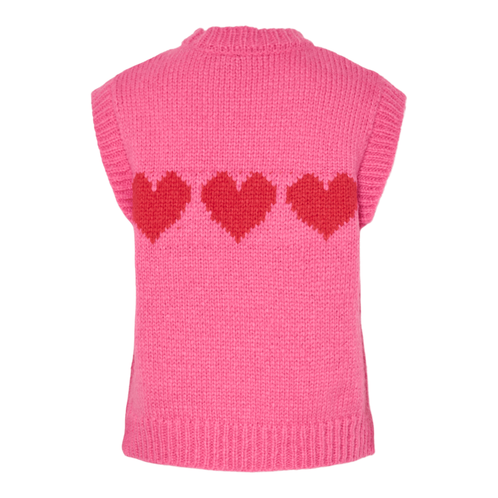 Pieces Jove O Neck Knitted Vest